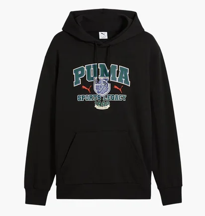 Худи мужское Puma Sports Legacy Graphic French Terry Black 629629-01