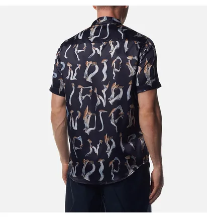 Рубашка мужская RipNDip Is This Real Life Button Up Black RNDSUM24106