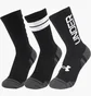 Носки унисекс Under Armour Perf Tech Nov Crew Black (3 пары) 1379515-002