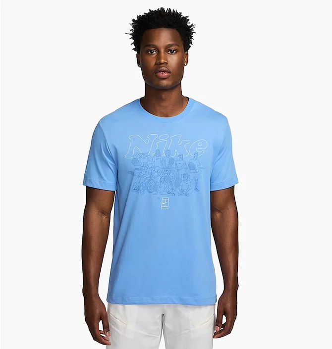 Футболка мужская Nike Court Training Tee Light Blue FV8432-412