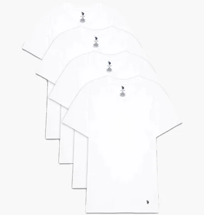 Футболка мужская U.S. Polo Assn Classics Tee Shirt 4-Pack White USM241CP05-0000A
