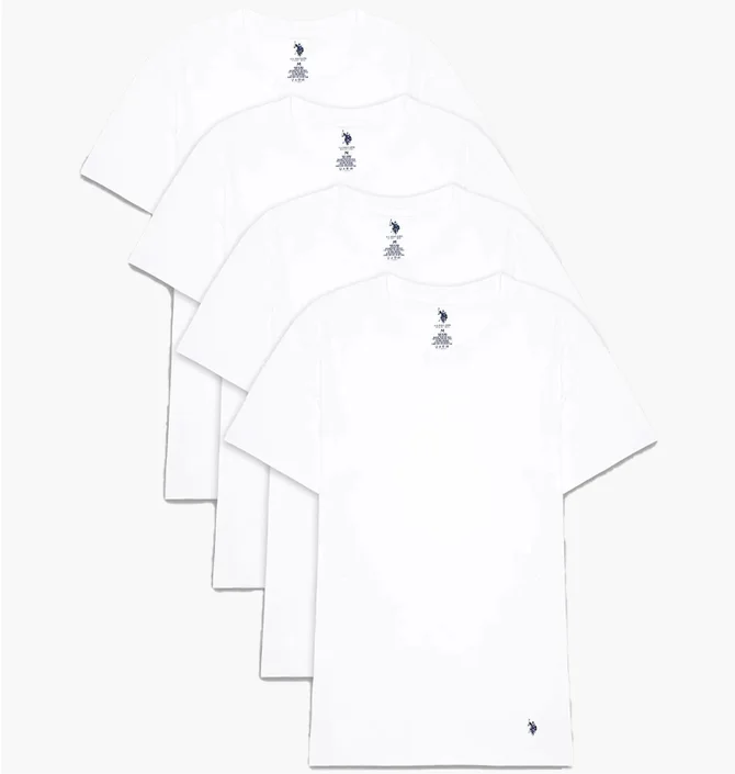 Футболка мужская U.S. Polo Assn Classics Tee Shirt 4-Pack White USM241CP05-0000A