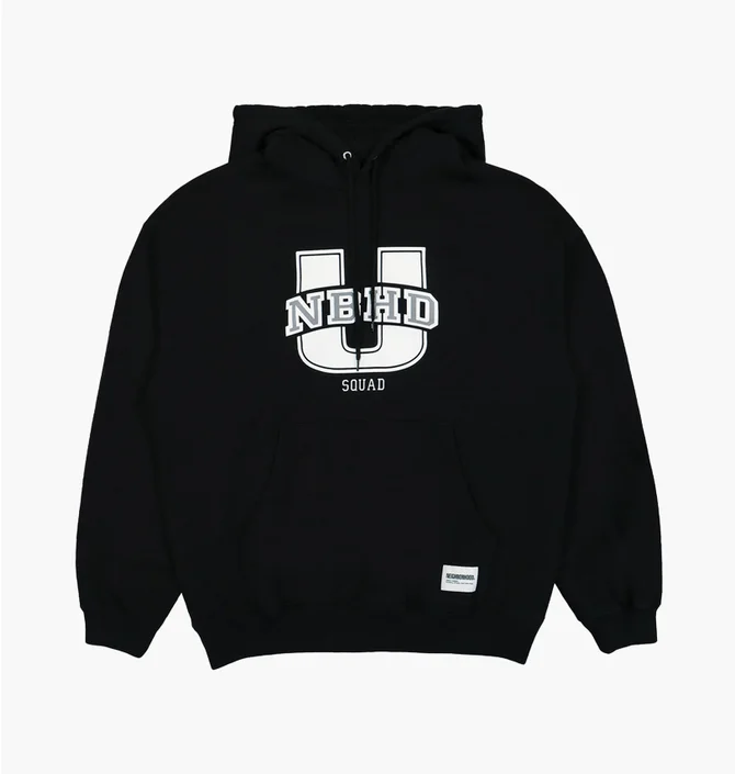 Худі чоловіче Neighborhood College Hooded Sweatshirt Ls Black 231FPNH-CSM02-BLACK
