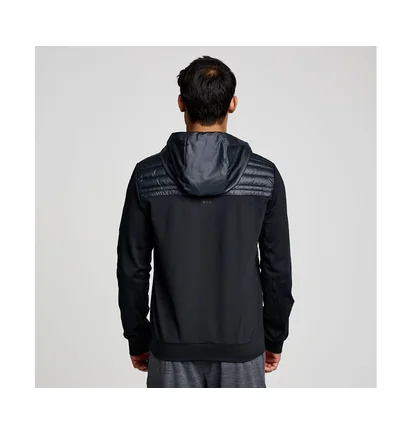 Куртка чоловіча Saucony Solstice Oysterpuff Hoody Black/Blue 800351-BK