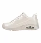 Кросівки жіночі Skechers Uno Galactic Metallic Lace Up Sneakers Beige 177104-OFWT