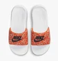 Тапочки жіночі Nike Victori One Slide Print White/Orange Cn9676-800