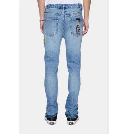 Джинси чоловічі Ksubi Chitch Public Repair Skribed Light Blue MSP26DJ015