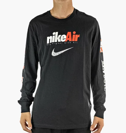 Лонгслів чоловічий Nike M Nsw Tee Ls Swoosh By Air Gx Black DJ1415-010