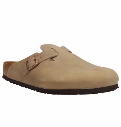 Тапочки мужские BIRKENSTOCK Boston Soft Footbed Oiled Leather Clogs Brown 1018147