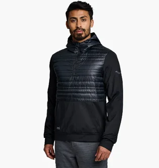 Куртка мужская Saucony Solstice Oysterpuff Hoody Black/Blue 800351-BK