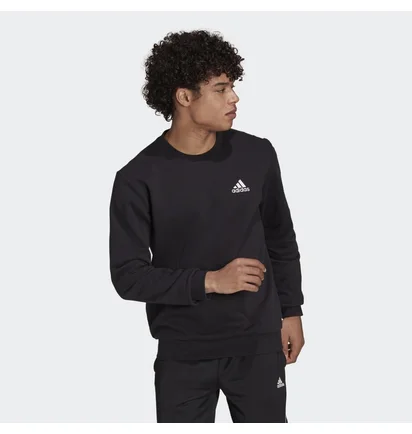 Свитшот мужской Adidas Essentials Fleece Sweatshirt Black Gv5295