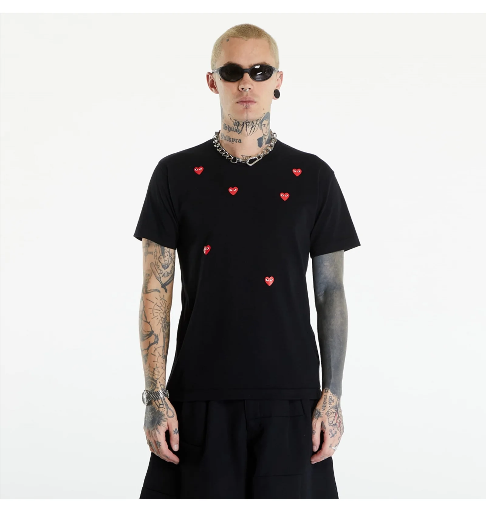 ᐉ Футболка мужская Comme des Garcons Play Short Sleeve Logo Print