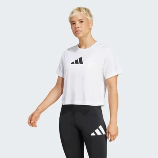Футболка жіноча Adidas Train Essentials Big Logo Performance Training T-Shirt White JG8615