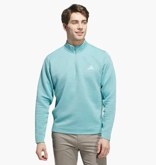 Кофта мужская Adidas Ultimate365 Dwr Textured Quarter-Zip Turquoise JX7237
