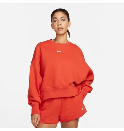 Світшот жіночий Nike Sportswear Phoenix Fleece Over-Oversized Crewneck Sweatshirt Orange DQ5761-861