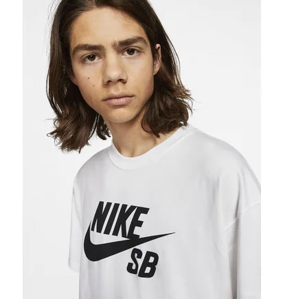 Футболка унисекс Nike Sb Logo Skate T-Shirt White CV7539-100