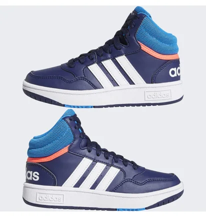 Кроссовки детские Adidas Hoops Mid Shoes Blue/White Gw0400