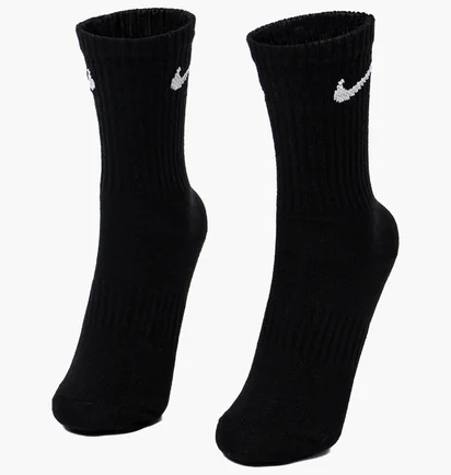 Шкарпетки унісекс Nike U EVERYDAY LTWT CREW (3 пари, неутеплені) Black SX7676-010