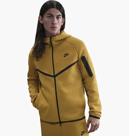 Толстовка мужская Nike Tech Fleece Fz Wr Yellow HV0949-352