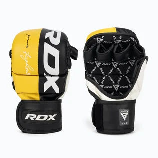 Рукавиці унісекс RDX Grappling Gloves Rex T6 Plus Orange/Black GGR-T6Y