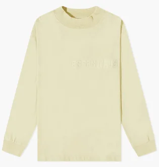 Лонгслів чоловічий Fear of God Essentials Long Sleeve Logo Tee Yellow 125SU222016F