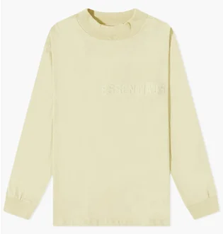 Лонгслив мужской Fear of God Essentials Long Sleeve Logo Tee Yellow 125SU222016F