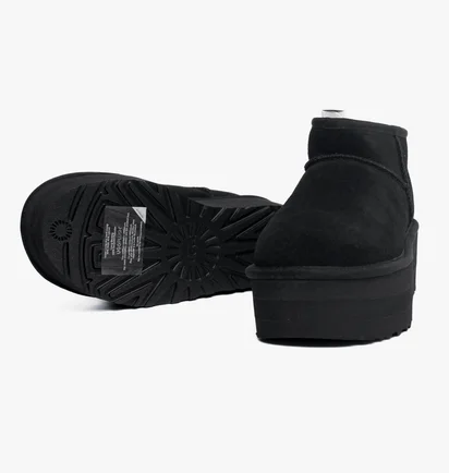 Угги женские UGG Classic Ultra Mini Platform Black 1135092-BLK