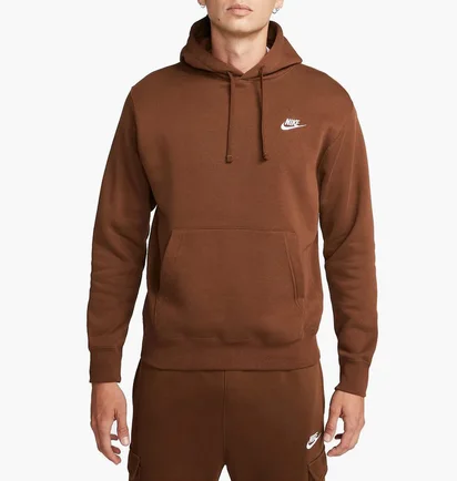 Худі чоловіче Nike Nsw Club Hoodie Po Bb Brown Bv2654-259