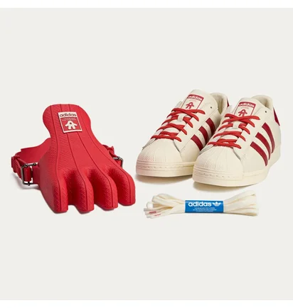 Кроссовки унисекс Adidas Х Avavav Superstar Superfinger Pack Beige/Red JP7142