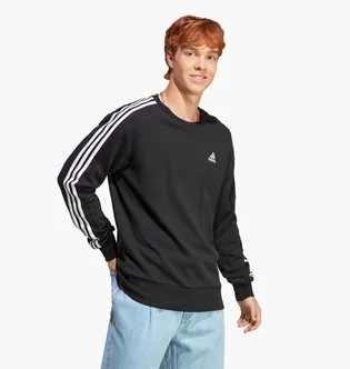 Свитшот мужской Adidas Essentials French Terry 3-Stripes Sweatshirt Black Ic9317