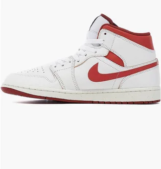 Кроссовки мужские Air Jordan 1 Mid Se White Dune Red White FJ3458-160