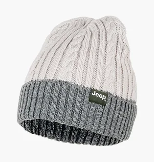 Шапка унисекс Jeep Twisted Tricot Hat J22W White/Grey O102602-J872