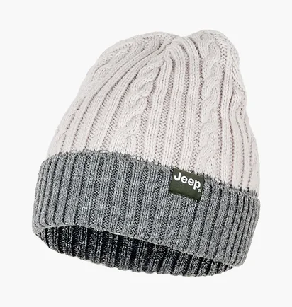Шапка унисекс Jeep Twisted Tricot Hat J22W White/Grey O102602-J872