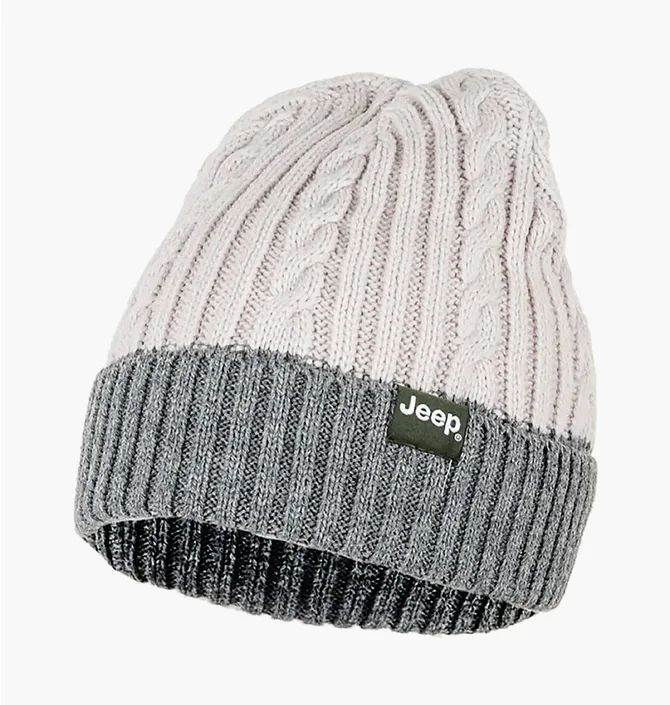 Шапка унисекс Jeep Twisted Tricot Hat J22W White/Grey O102602-J872