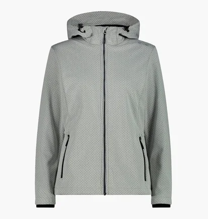 Куртка жіноча CMP Jacket Zip Hood Softshell Grey 34A3096-U439