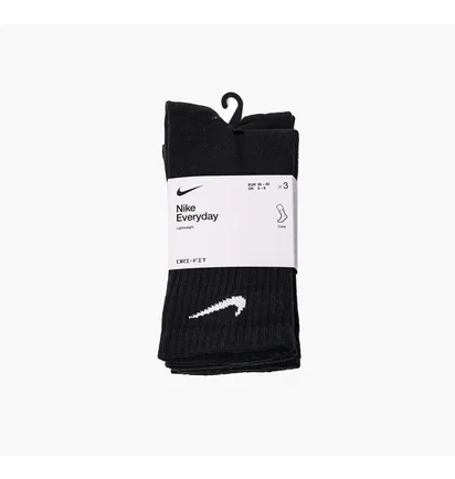 Шкарпетки унісекс Nike U EVERYDAY LTWT CREW (3 пари, неутеплені) Black SX7676-010