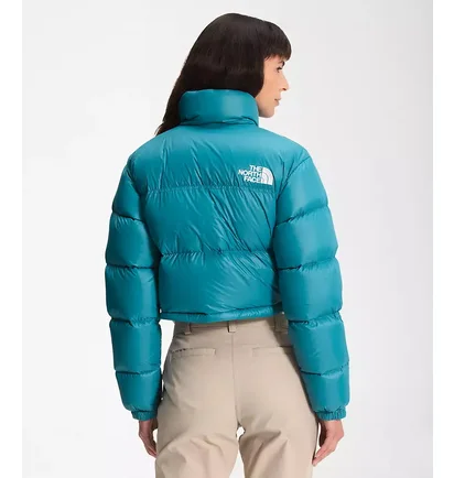 Пуховик жіночий The North Face Print Nuptse Short Light Blue NF0A5GGE-4Y3