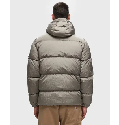 Пуховик мужской Stone Island Crinkled Econyl® Grey 811541419-V0097