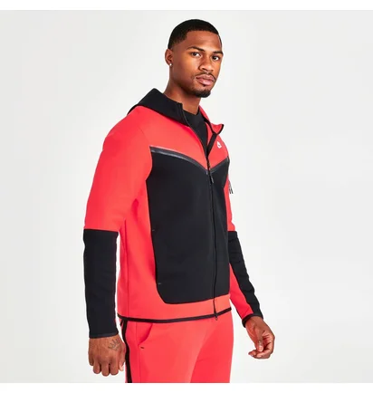 Толстовка чоловіча Nike Sportswear Tech Fleece Taped Full-Zip Hoodie Red/Black Dv0537-696
