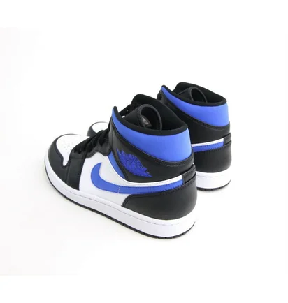 Кроссовки мужские Air Jordan 1 Mid White/Black 554724-140