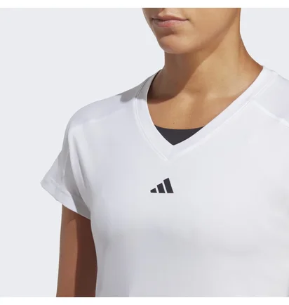 Футболка жіноча Adidas Aeroready Train Essentials Minimal Branding V-Neck Tee White Hr7878