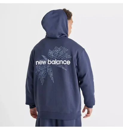 Худи мужское New Balance Rotation Blue MT51637
