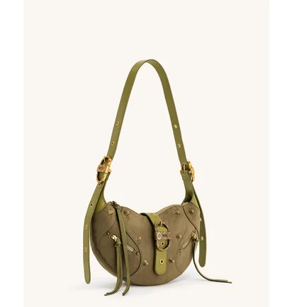 Сумка жіноча JW PEI Tessa Suede Shoulder Bag Olive BB2023BG70151JWP