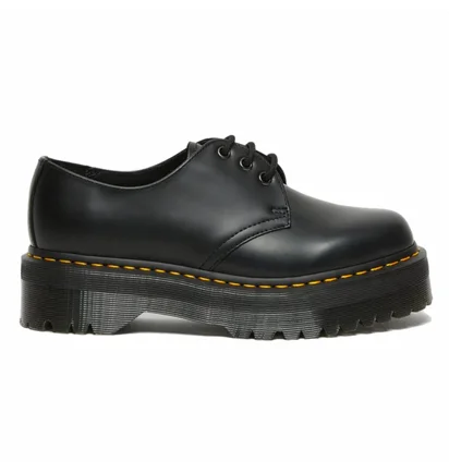 Туфли женские Dr. Martens 1461 Quad Platform Polished Smooth Black 25567001