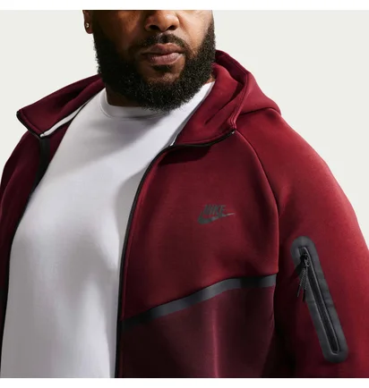 Толстовка чоловіча Nike Tech Fleece Bordo HV0949-619