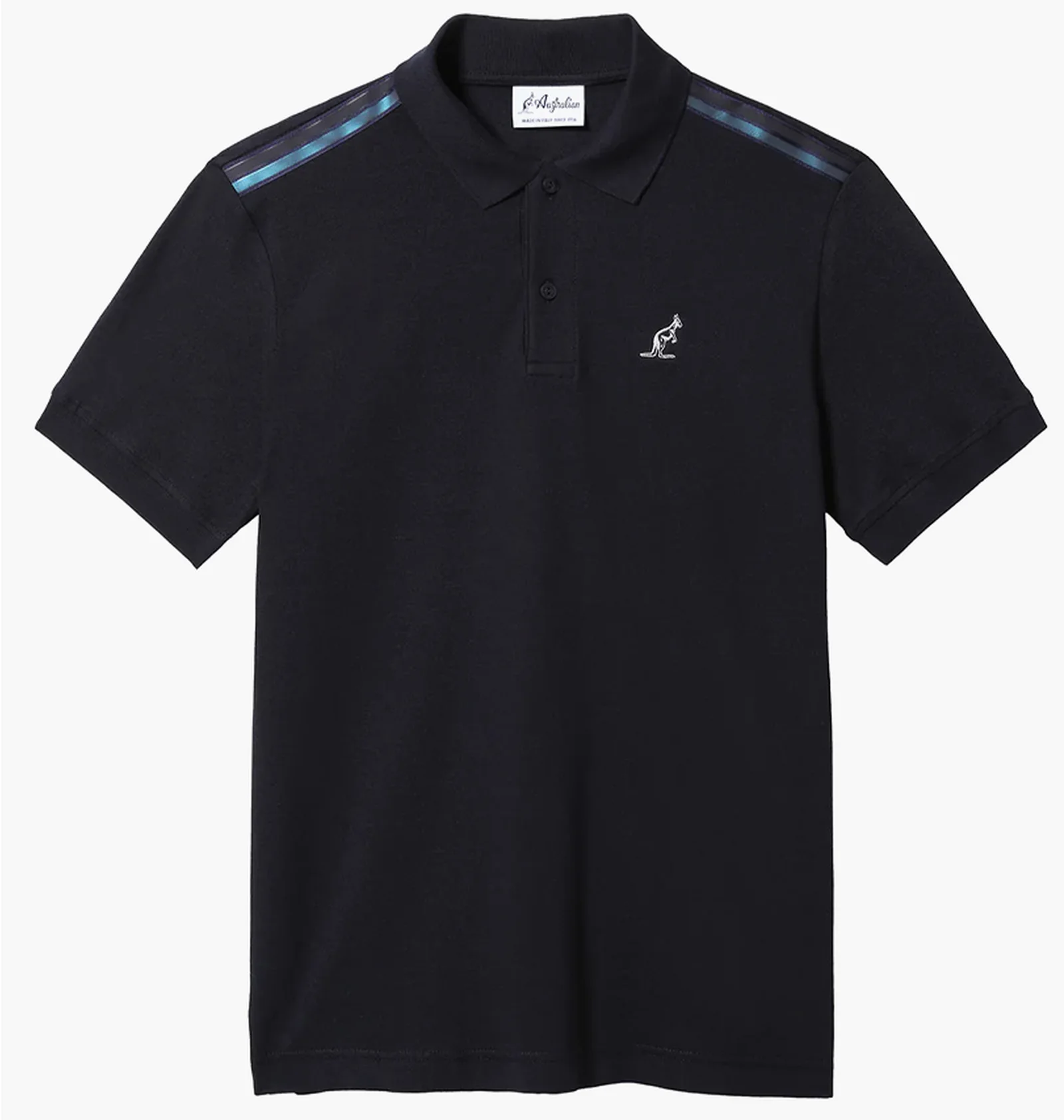 ᐉ Поло мужское AUSTRALIAN Tape Stripe Polo Club Pique Black