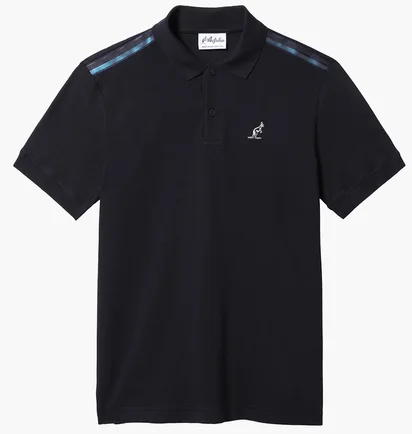 Поло мужское AUSTRALIAN Tape Stripe Polo Club Pique Black LSUPO0060-200