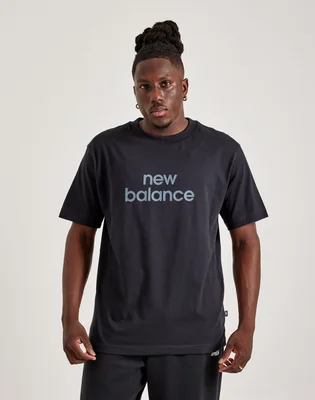 Футболка чоловіча New Balance Relaxed Linear Logo Tee Black MT41582BK