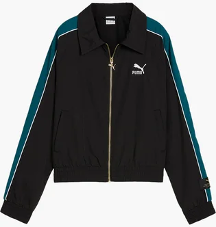 Олімпійка жіноча Puma Play Loud T7 Track Jacket Black/Green 626806-01