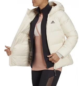 Пуховик женский Adidas Hooded Jacket Sportswear W 11.11 Bb Down Beige H14171